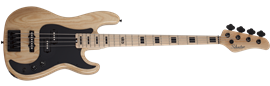 Schecter DIAMOND SERIES Justin Beck V Ani Gloss Natural 4-String Electric Bass Guitar 2024